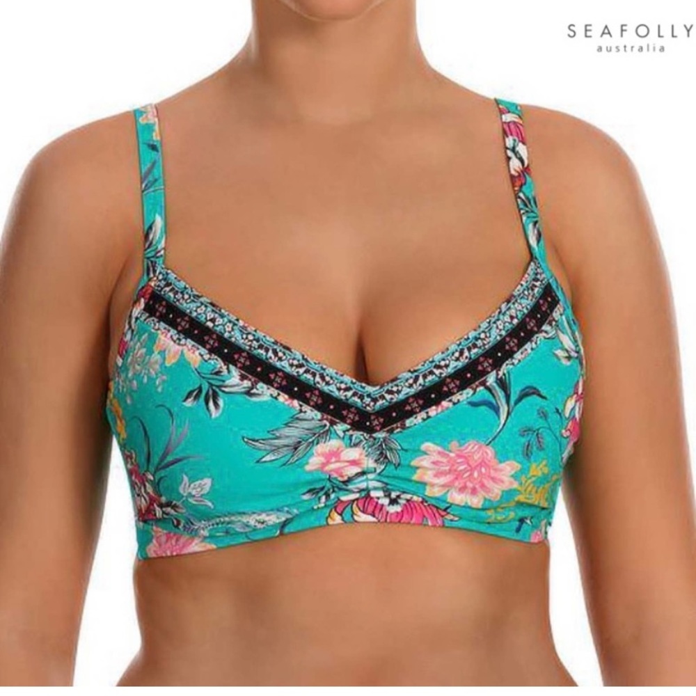 NWT Seafolly water garden bikini top